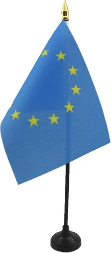 Miniatura 59 de AZ FLAG Bandera de mesa de Albania de 4 x 6 pulgadas - Bandera de escritorio albanesa 5.9 x 3.9 in - Tapa de lanza dorada