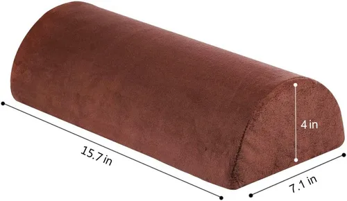 Miniatura 2 de Almohada de espuma viscoelástica para cuello, espalda, columna lumbar, piernas, alivio del dolor de rodilla, soporte multiusos (marrón)