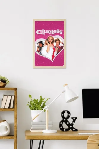 Miniatura 2 de Clueless - Póster de pared rosa, 22.4 pulgadas de largo x 14.7 pulgadas de ancho, versión rubia enmarcada