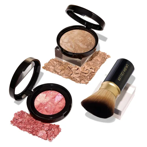 Miniatura 10 de Laura Geller New York Kit de Rubor 40+ Club Blush-n-Balance de 3 piezas: Base correctora horneada Balance-N-Brighten, Porcelain + brocha Kabuki