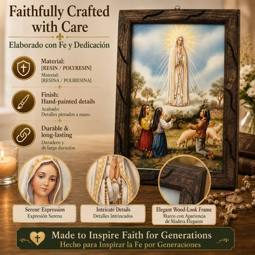 Miniatura 4 de Mrcjsales: imagen de Nuestra Señora de Fátima Virgen de Fátima, pintura al óleo, 24 x 36 pulgadas, 13 x 18 pulgadas, 10 x 12 pulgadas, imagen