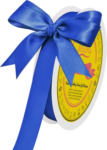 Miniatura 180 de Cinta de satén blanca antigua de doble cara de 1-1/2 pulgadas x 50 yardas, cinta de poliéster para envolver regalos, día de San Valentín, bodas