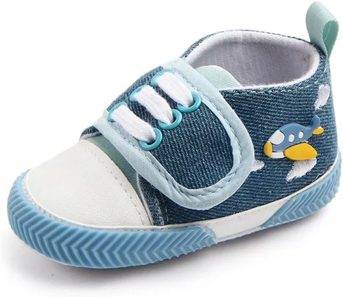 OAISNIT - Zapatos de lona para bebé, zapatillas de deporte para niños y niñas suaves y antideslizantes para cuna