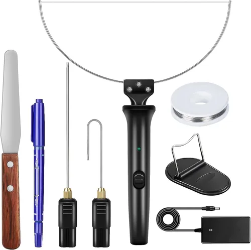 Juego de herramientas de corte de espuma 3 en 1, kit de pluma de corte eléctrico Gochange, pluma de corte de poliestireno de 100-240V/18W con