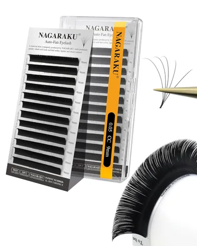 Miniatura 76 de NAGARAKU Easy Fan Extensiones de Pestañas Volumen Lash 0.07 Rizo D 8-15mm Bandeja Mixta Floración Rápida Visón Sintético en Racimo Para Ventilador