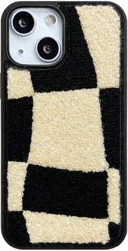 Miniatura 24 de Funda de briquetas linda y esponjosa para iPhone 14, 6.1 pulgadas (negro)