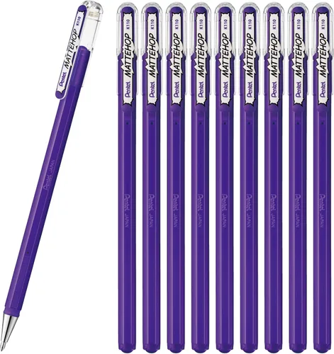 Miniatura 35 de Pentel Mattehop - Cartera con rodillo de gel de 0.039 in, 7 piezas, colores originales Surtido