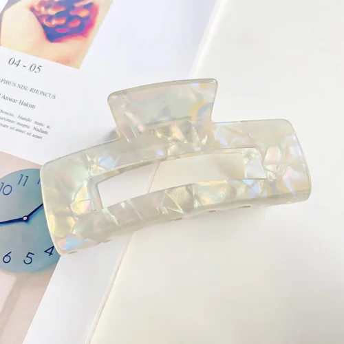 Miniatura 5 de 2 pinzas grandes para cabello grueso, pinzas de pelo de tortuga, clips de mandíbula de mariposa francesa de celuloide acrílico, fijación fuerte