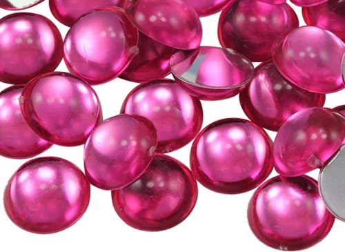Miniatura 8 de Allstarco Cabujones redondos de acrílico con parte trasera plana de 0.276 in, 9/32 pulgadas, gemas de perlas de plástico para hacer joyas