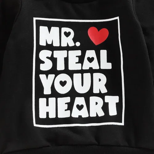 Miniatura 5 de Eadrioss Sudadera con cuello redondo de chenilla para bebé niño y niña, para San Valentín, para el día de San Valentín
