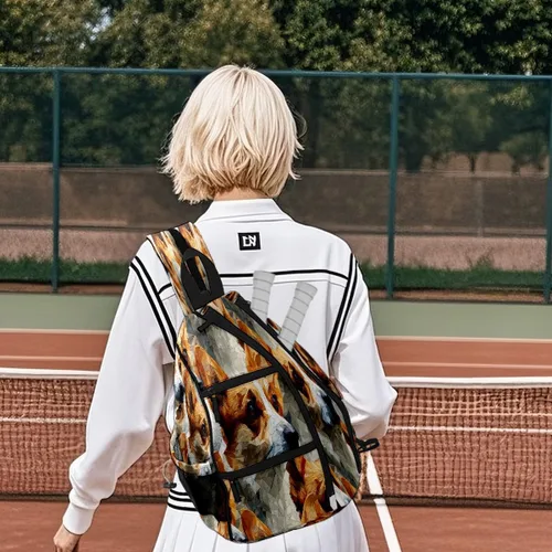 Miniatura 8 de Pickleball Backpack Corgi Brown for Women Men - Multi-Pocket Sports Bag with Shoe Compartment Versatile Tennis Bag & Gifts for Pickleball Lovers