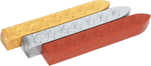 Miniatura 7 de Kit de sello de cera Yoption, sello de sellado de abeja y panal con palos de cera de sellado dorados, rojos y plateados, juego de caja de regalo