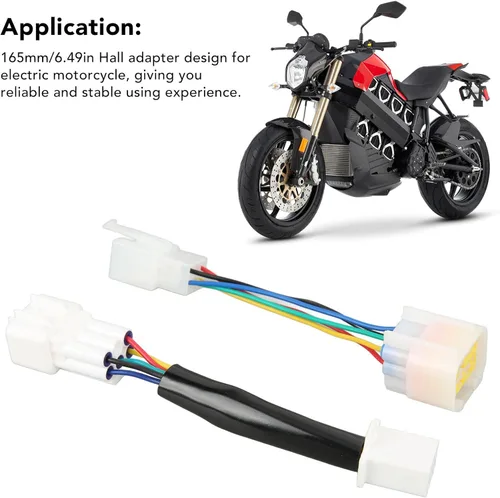 Miniatura 8 de KIMISS 2 unids controlador eléctrico motocicleta conector, 165mm/6.49in motocicleta Pasillo controlador adaptador IP67 sensible