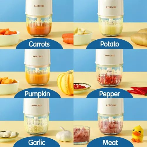 Miniatura 3 de Máquina de alimentos para bebés, mini, blanco; procesador de alimentos para bebés para comidas frescas y nutritivas; mezcla frutas, verduras