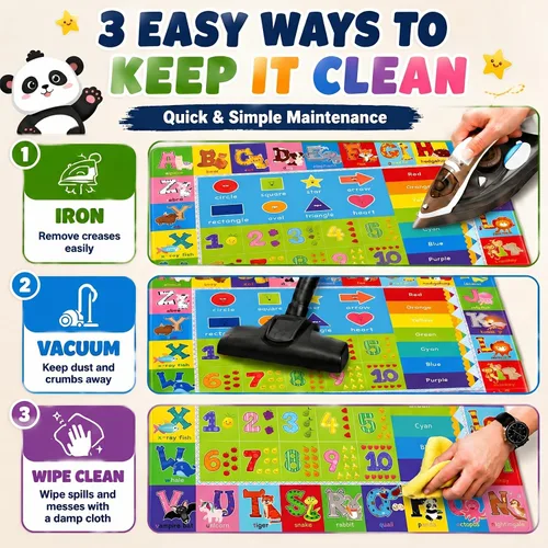 Miniatura 3 de Alfombra ABC, alfombra para niños para sala de juegos, alfombra de juego para piso de aula para niños, alfombras preescolares con ABC, números