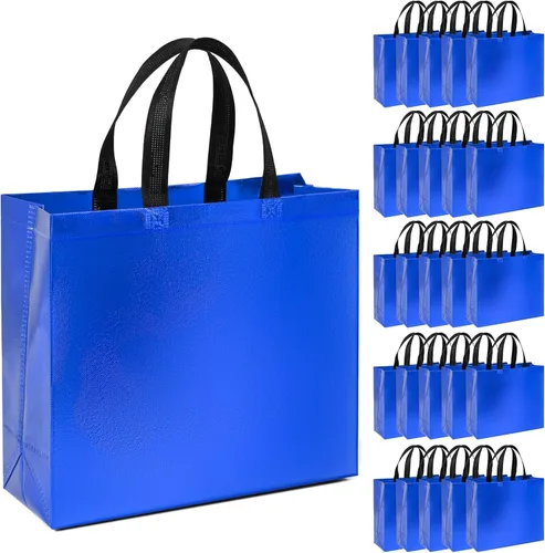 Miniatura 8 de Paquete de 25 bolsas de regalo grandes para regalo, fiesta de cumpleaños, boda, bolsa de regalo reutilizable, bolsas de regalo gigantes plateadas