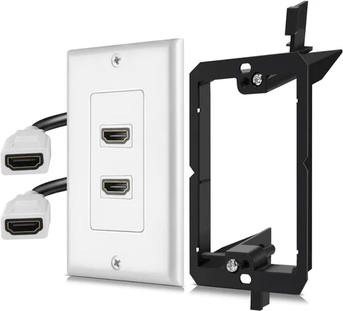 Miniatura 11 de TNP - Placa de pared HDMI – 1 puerto HDMI enchufe panel de montaje decorativo placa frontal con 4K UHD ARC/eARC Ethernet Pass-Thru soporte