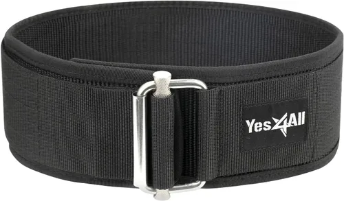 Miniatura 8 de Yes4All Cinturón de levantamiento de pesas 100% de cuero de alta calidad, piel auténtica, cinturón de inmersión 2 en 1 con cadena/cinturón
