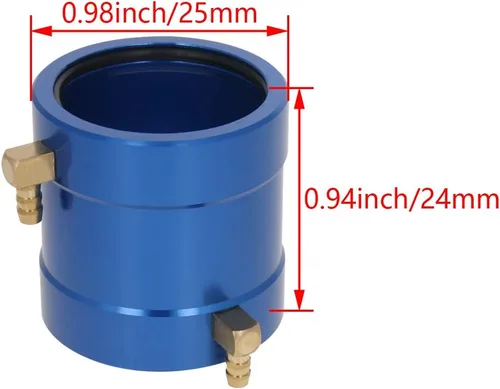 Miniatura 3 de Fielect Motor de aluminio de refrigeración por agua chaqueta de metal modelo de control remoto barco PartsBlueSuitable for40Series Control remoto