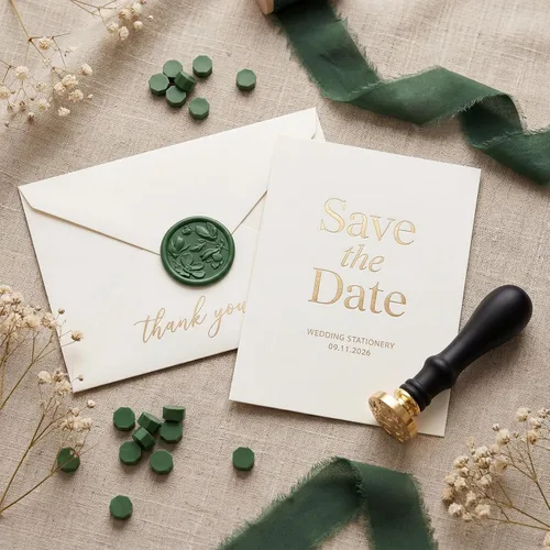 Miniatura 2 de UNIQOOO 540 piezas de perlas de cera de sellado verde oliva oscuro para sello de cera, perfecto para invitaciones de boda, tarjetas de Verde Oliva