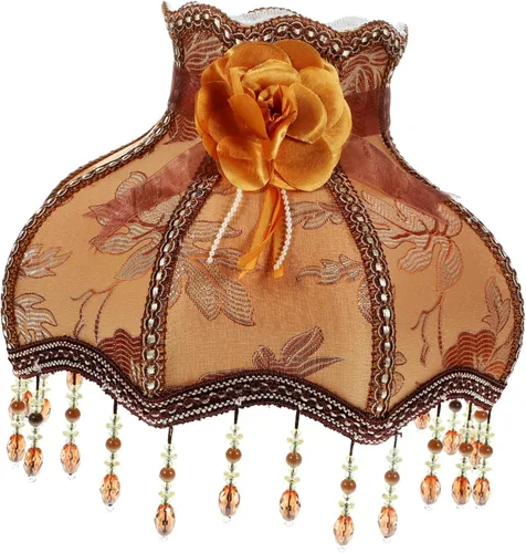 Lurrose Pantalla de lámpara victoriana, pantalla de campana, estilo victoriano, lámpara de mesa antigua para sala de estar y dormitorio