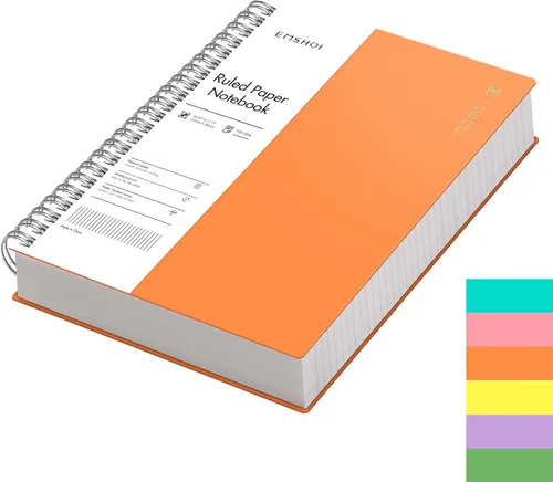 Miniatura 13 de EMSHOI Cuaderno de espiral A4 con rayas universitarias, 11.2" X 8.27", 300 páginas/150 hojas, páginas perforadas fáciles de rasgar, papel grueso