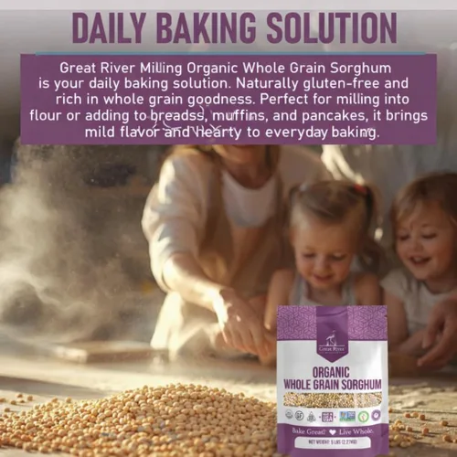 Miniatura 7 de Great River Milling Sorgo de grano entero Grano antiguo alto en proteínas Sin OMG, certificado Kosher Ideal para ensaladas, pilaf, gachas