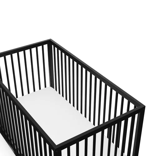 Miniatura 10 de Graco Teddi Cuna convertible 5 en 1 (negro) – Certificado GREENGUARD Gold, se convierte en sofá cama, cama infantil y individual con cabecera