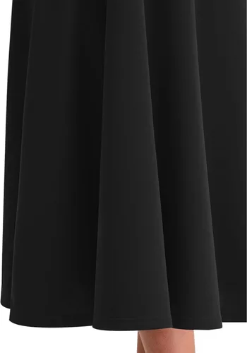 Miniatura 4 de shengfan Vestido largo de verano de manga corta para mujer, estilo casual, cuello en V profundo, vestido largo acampanado para fiesta de club