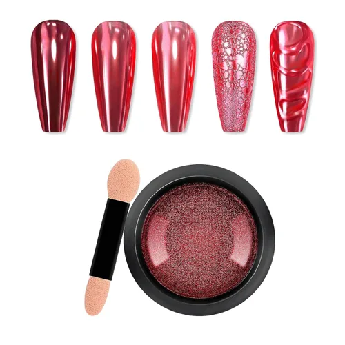 Miniatura 10 de Polvo de uñas cromado de espejo metálico para uñas de gel, polvo holográfico de cromo, para decoración de uñas en el hogar, salón de bricolaje