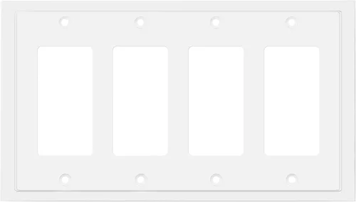 Miniatura 22 de Henne Bery Placa decorativa de pared con borde moderno, tapa de tomacorriente para cubrir enchufe, aleación de zinc maciza duradera