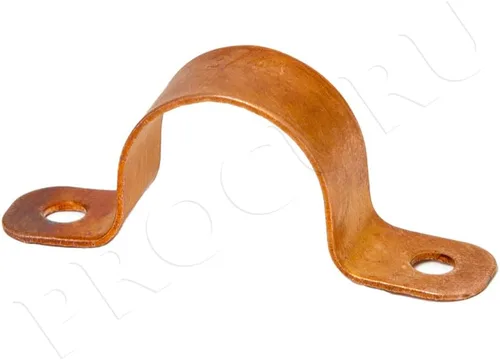 Miniatura 2 de PROCURU Correa de tubo de cobre de 1/2 pulgada, montaje de abrazadera de dos orificios (1/2 pulgada, paquete de 10)