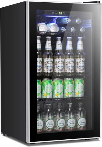 Miniatura 13 de Antarctic Star 18L Mini Fridge Cooler 24Can, Beverage Refrigerator with Quiet Compressor, LED Light,Freestanding Small Fridge with Electronic