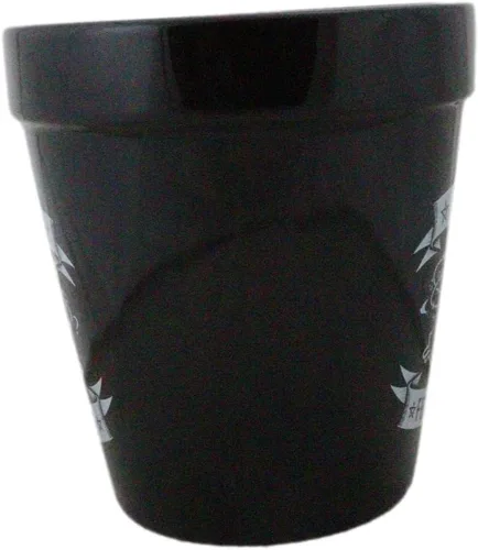 Miniatura 4 de Ebros Gift Wicca Brujería Gótica Magia Maceta de Cerámica Negra, Contenedor Floral Alquímico Oculto, Jardinera para Alquimista, Florero, Pulgar