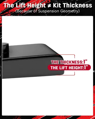 Miniatura 5 de Richeer Bloque de elevación de 1 pulgada compatible con Silverado 1500 1999-2024 2WD/4WD, Sierra 1500 1999-2024 2WD/4WD, kits de elevación
