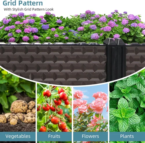 Miniatura 8 de Macetas grandes para plantas de exterior, profundas, 20 pulgadas de alto, camas elevadas para jardinería con riego automático, maceta elevada