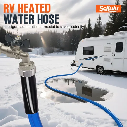 Miniatura 2 de Manguera de agua calefaccionada de 50 pies para RV, protección contra congelación hasta -45 °F, sin plomo y sin BPA, agua potable segura
