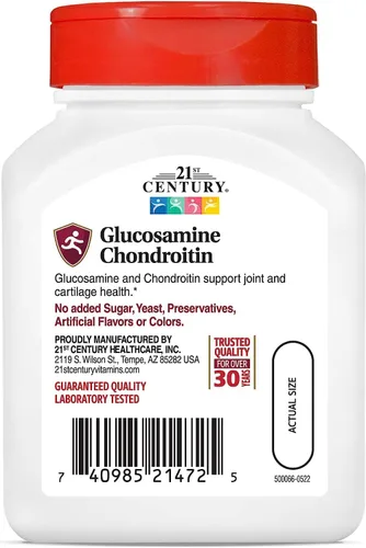Miniatura 4 de 21st Century Glucosamina Condroitina 250/200mg - Fuerza original, 60