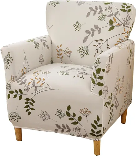 Miniatura 40 de CRFATOP - Funda elástica para sillón de mediados de siglo moderno de 1 pieza, fundas de silla de acento de jacquard con brazos, fundas de silla