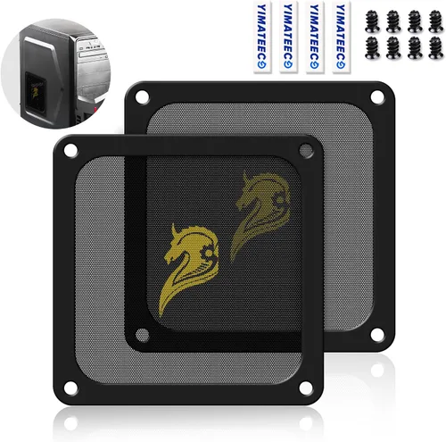 Miniatura 13 de Filtro de polvo PC 120mm para enfriador de computadora/PSU/Routers Nylon 80 malla, Marco magnético Filtro de malla para ventilador de PC enfriador
