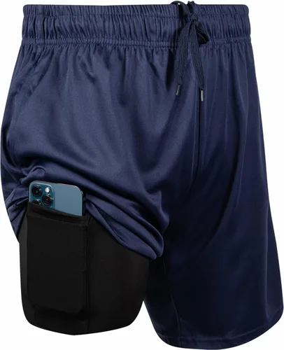 Miniatura 4 de Ultra Performance Paquete de 3 pantalones cortos deportivos para correr para hombre, entrepierna de 7 pulgadas, pantalones cortos de compresión