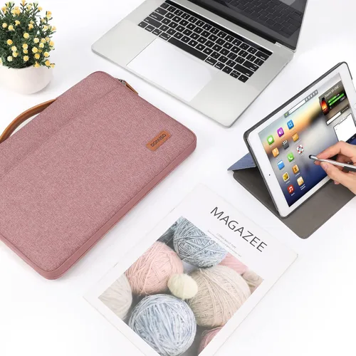 Miniatura 9 de DOMISO - Funda protectora para portátil de 17 pulgadas con asa, compatible con HP Dell ASUS Lenovo Chromebook de 17-17.3 pulgadas, bolsa para Rosa