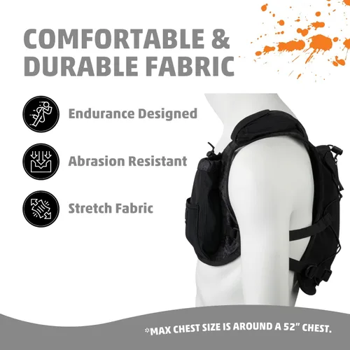 Miniatura 2 de Orange Mud Endurance Pack V3.0 Chaleco para Correr – Mochila de Hidratación de 2L para Trail Running, Senderismo y Ciclismo – Malla Ligera