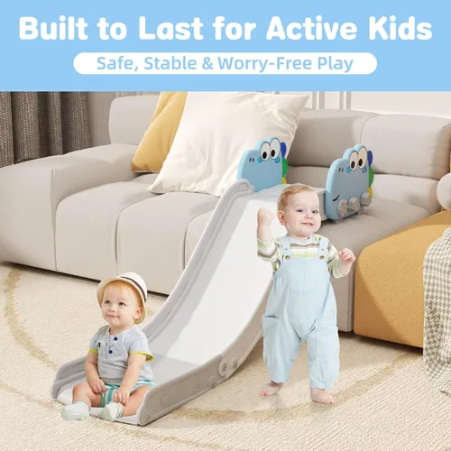 Miniatura 4 de Glaf Tobogán para sofá y escalera para niños pequeños, 14 pulgadas de ancho, ajustables, para interiores, escaleras, sofá, cama, plegable, duradero