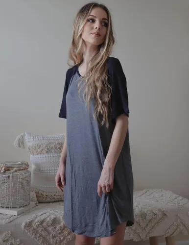 Miniatura 3 de Ekouaer Camisón de manga corta, casual, para mujer, mangas raglán, ropa de dormir