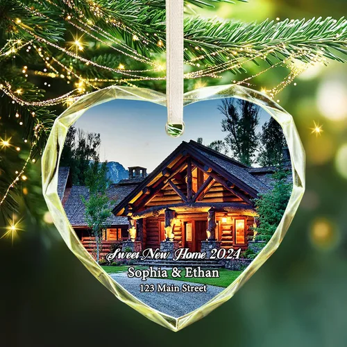 Miniatura 27 de Adornos de Navidad personalizados 2025, adorno de Navidad personalizado de doble cara, adorno de foto para árbol de Navidad para niños, mamá, papá