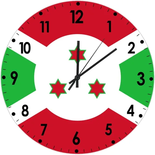 Miniatura 581 de Cheyan Reloj de pared con bandera de Canadá de 12 pulgadas, silencioso, sin tictac, de PVC, funciona con pilas, reloj redondo decorativo, regalo