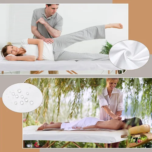 Miniatura 6 de VitalCozy 100 sábanas desechables ajustables para mesa de masaje de 39 x 83 pulgadas, gigantes, resistentes, elásticas, desechables, sábanas de cama