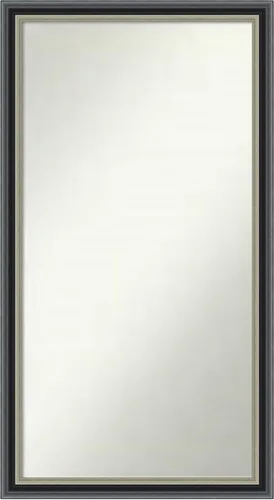 Miniatura 175 de Amanti Art Espejo de baño negro para sobre el fregadero, 23 x 23 pulgadas, espejo cuadrado negro Ashton, marco de madera tradicional mediano, se