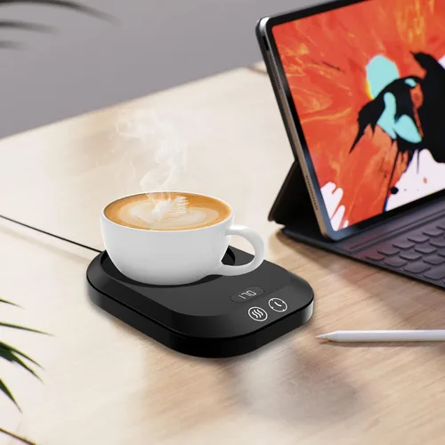 Miniatura 3 de Calentador de taza de café para escritorio, calentador eléctrico de taza de café con 3 ajustes de temperatura, calentador de café inteligente